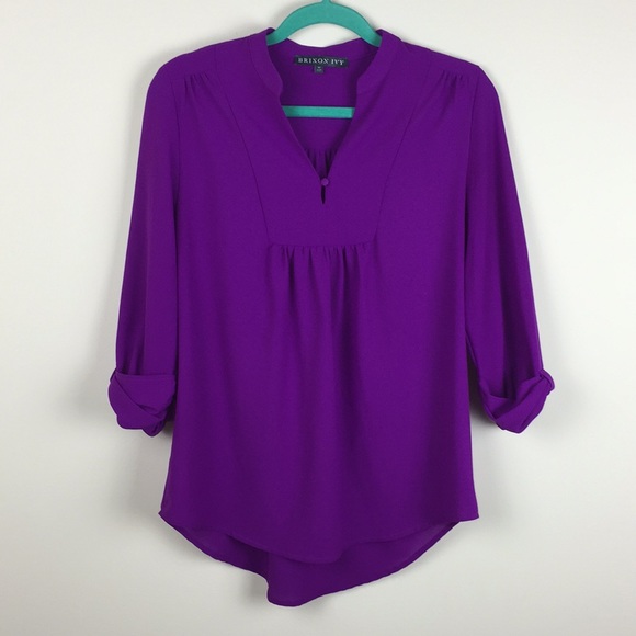 Brixon Ivy - Sylvester Split Neck Blouse - Picture 2 of 7